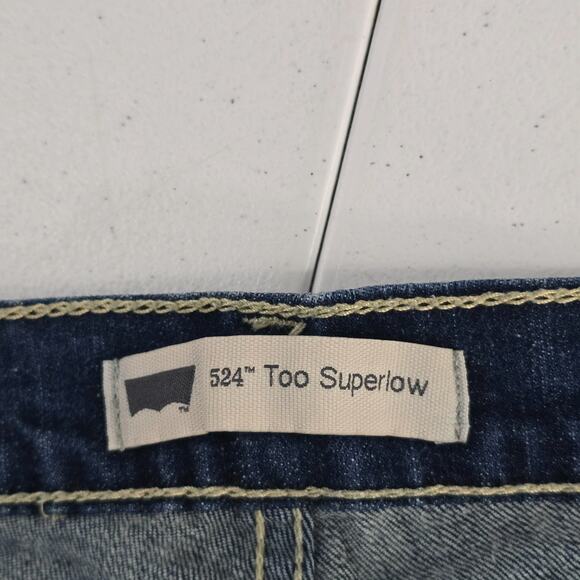 Levi's 524 too superlow jeans blue slim skinny size 9 s/c womens 6491 - Picture 8 of 11